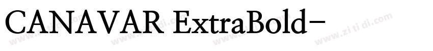 CANAVAR ExtraBold字体转换
